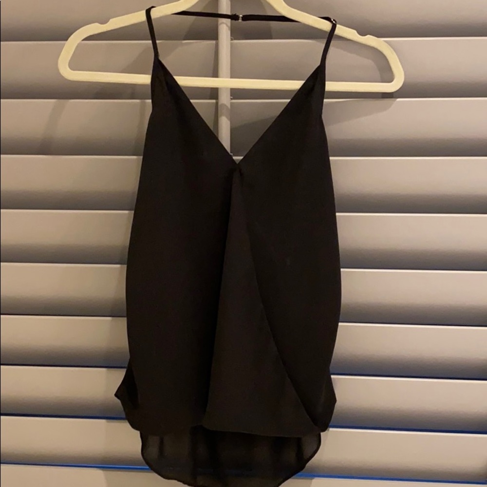 Black silky halter blouse size small